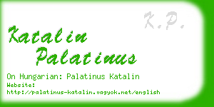 katalin palatinus business card